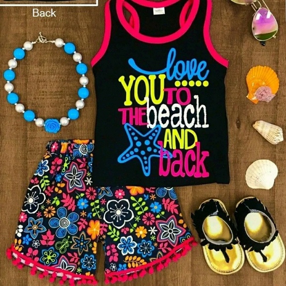 NWT GIRLS SHORT N TOP SET AS 4/5 - Picture 1 of 3